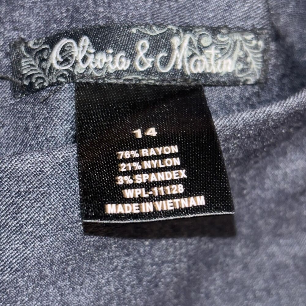 OLIVIA & MARTIN Gray Pencil Skirt with Zip Closure EUC - Picture 5 of 5